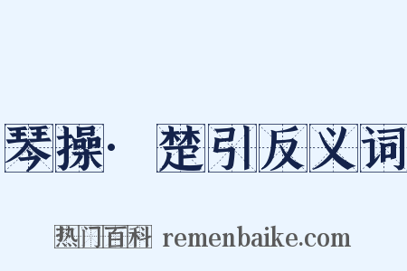 琴操·楚引反义词是什么意思的图片